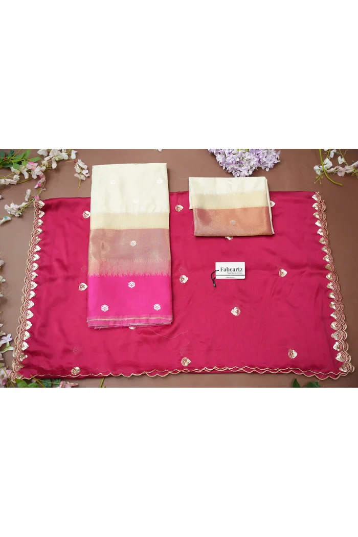South Indian Festival Traditional Half Saree with Embroidered Blouse & Dupatta Adhira - Image 84
