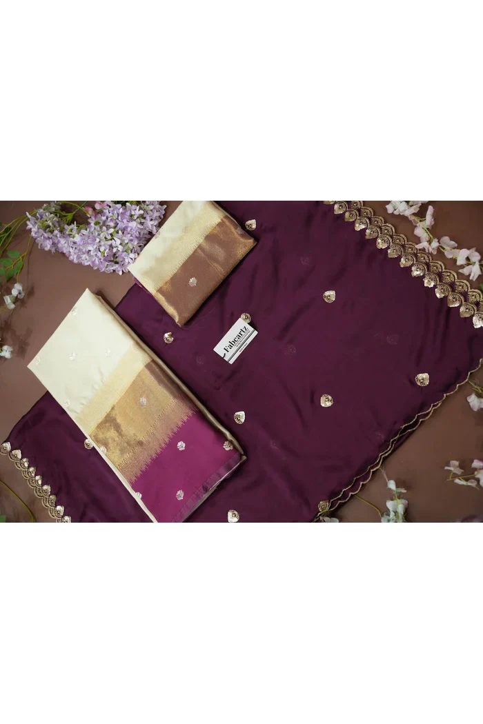 South Indian Festival Traditional Half Saree with Embroidered Blouse & Dupatta Adhira - Image 92