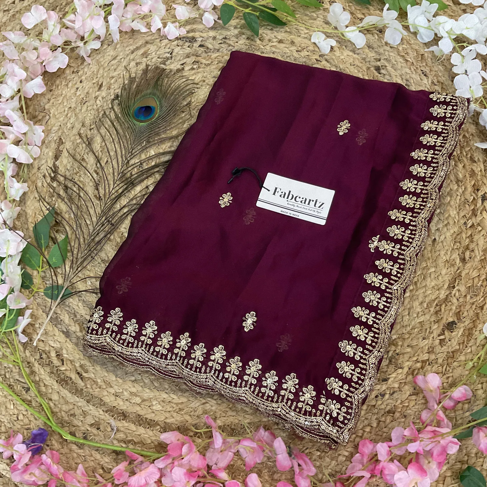 Beautiful Embroidery work Rangoli Dupatta for women | Only Dupatta AditiDup - Image 11