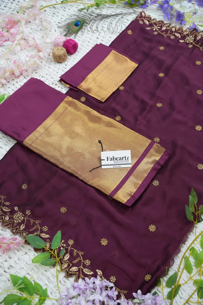 Women's Woven Design zari work Half Saree with Handwork Blouse and Dupatta Aghora - Image 115