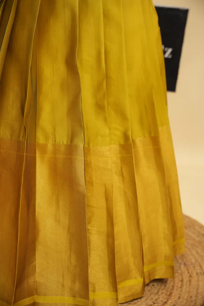 Women's Woven Design zari work Half Saree with Handwork Blouse and Dupatta Aghora - Image 40