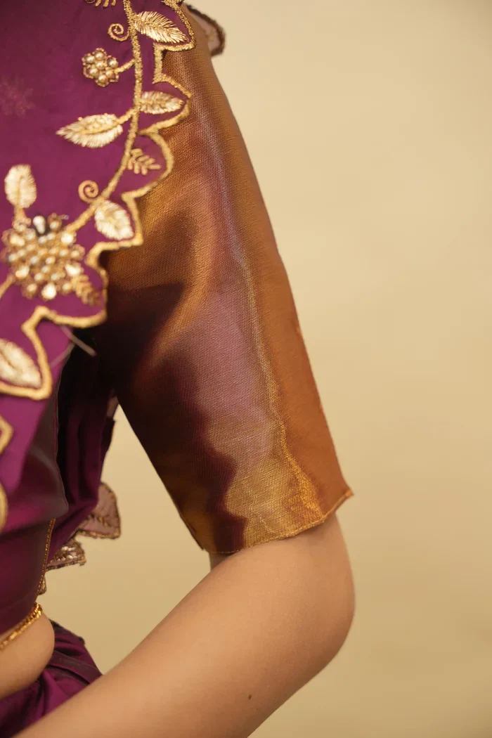 Women's Woven Design zari work Half Saree with Handwork Blouse and Dupatta Aghora - Image 54