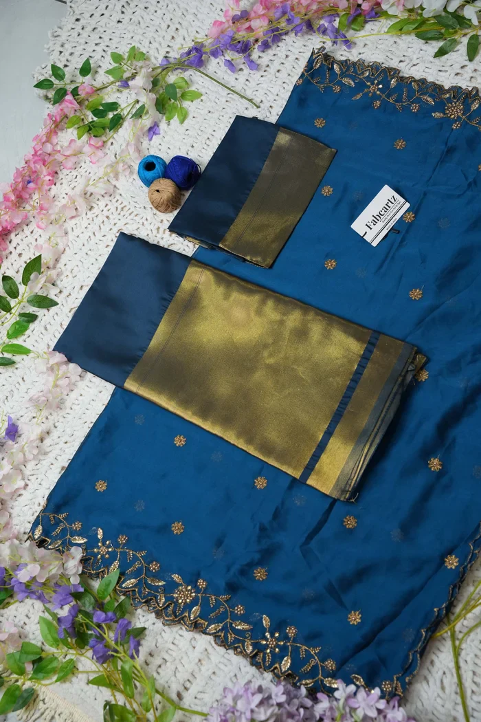 Women's Woven Design zari work Half Saree with Handwork Blouse and Dupatta Aghora - Image 77