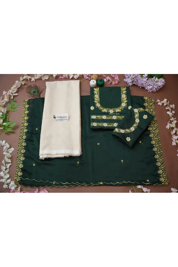 South Indian Festival Traditional Half Saree with Embroidered Blouse & Dupatta Amalkaya - Image 36