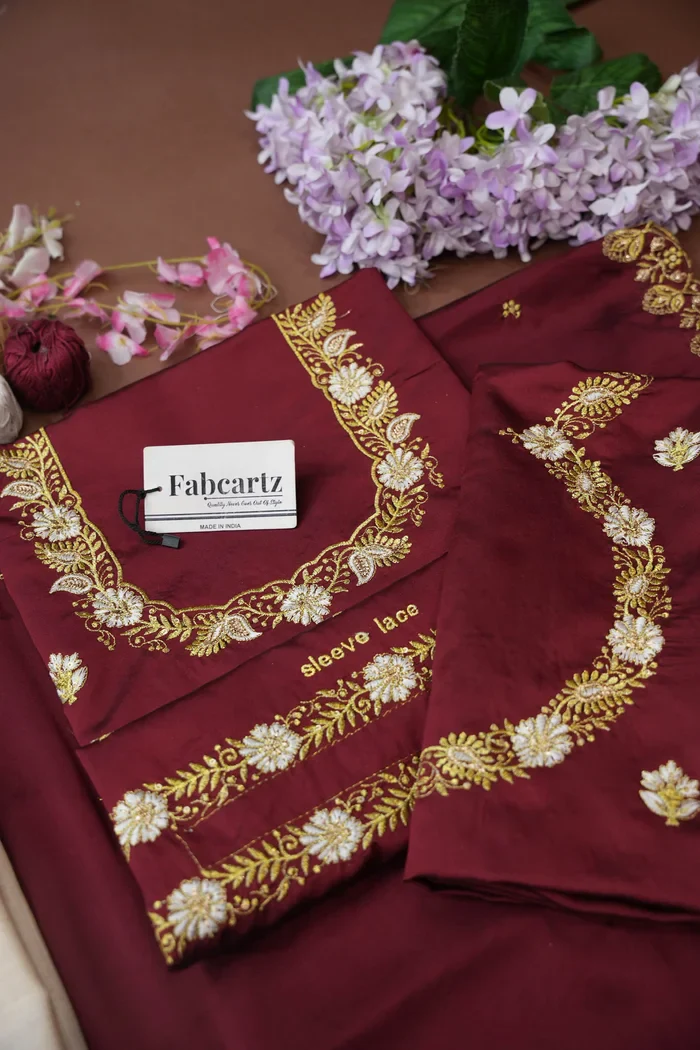 South Indian Festival Traditional Half Saree with Embroidered Blouse & Dupatta Amalkaya - Image 43