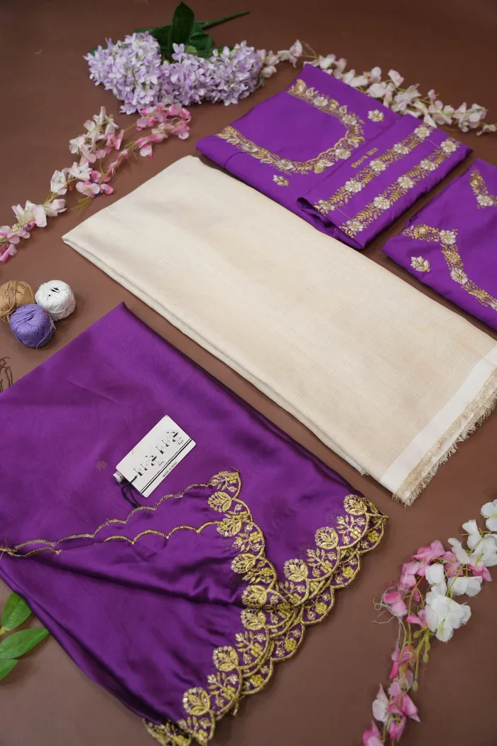 South Indian Festival Traditional Half Saree with Embroidered Blouse & Dupatta Amalkaya - Image 59