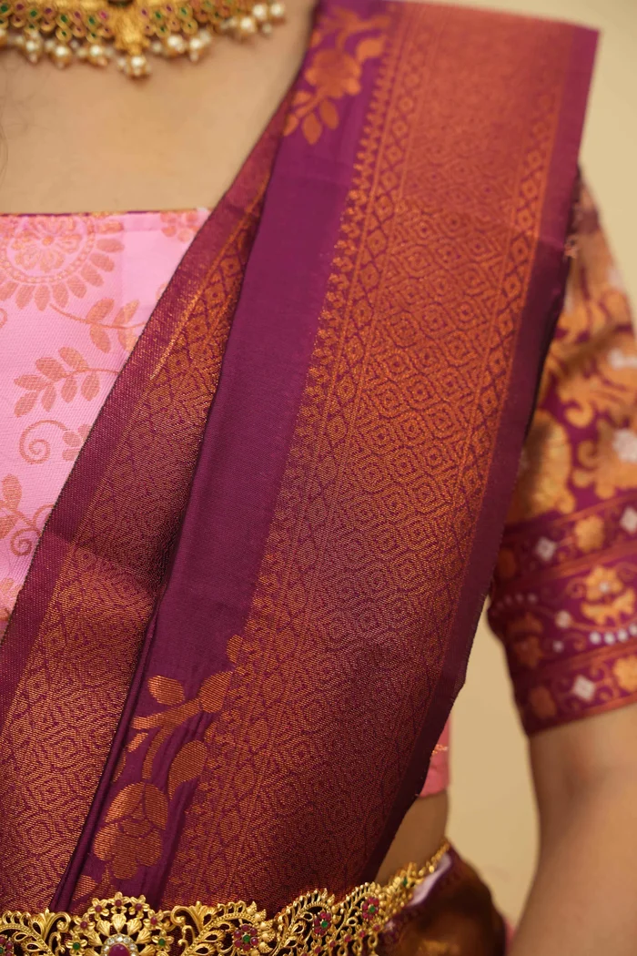 South Indian Traditional Half Saree For Women's Arundhati - Image 5