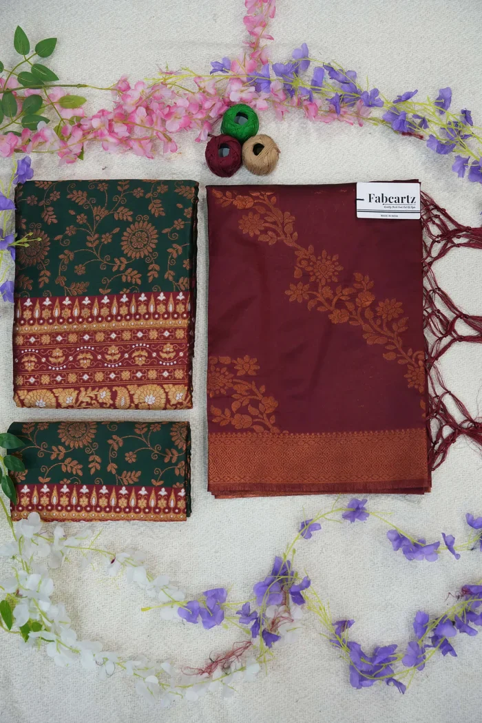 South Indian Traditional Half Saree For Women's Arundhati - Image 64