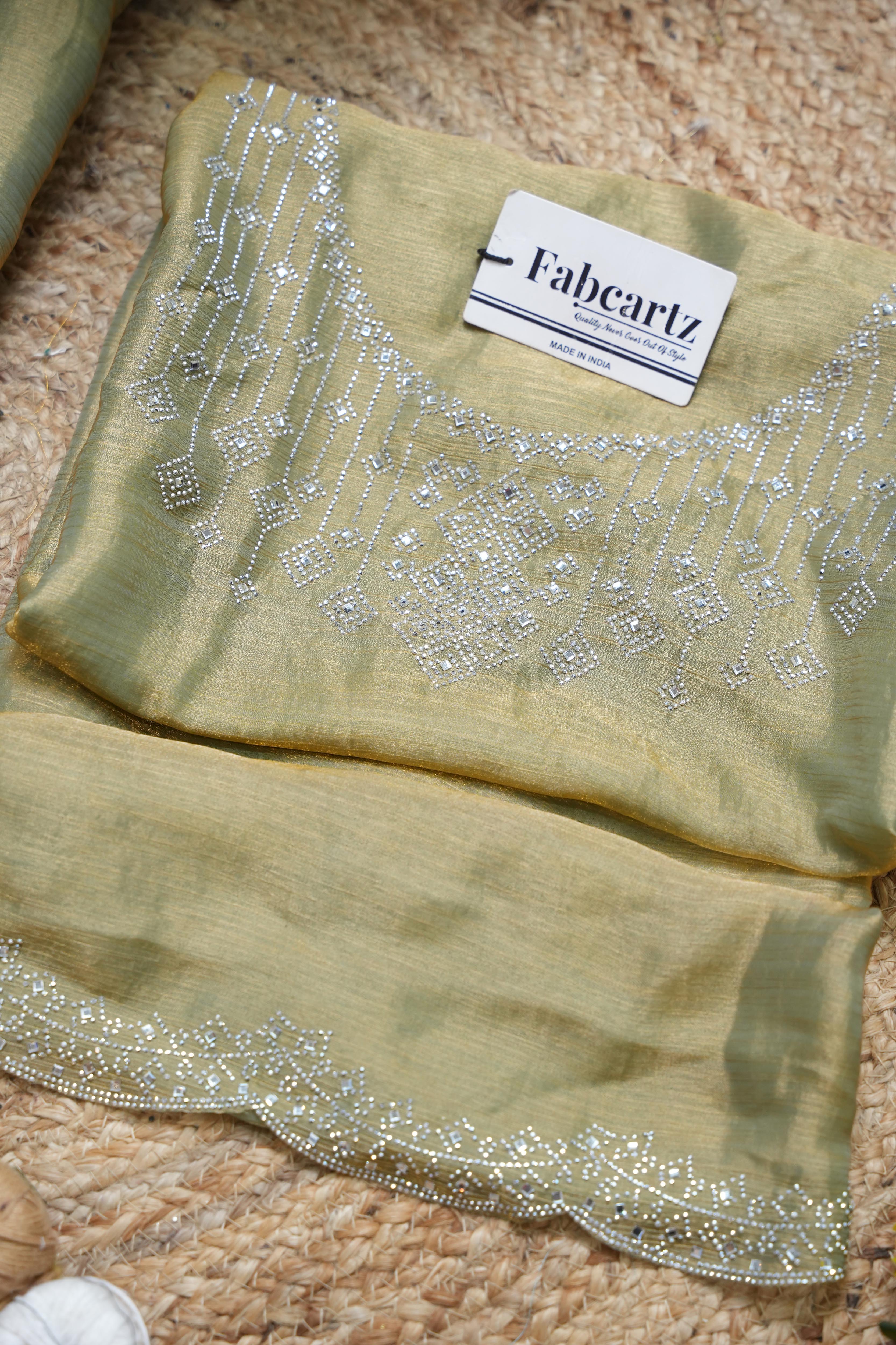 Beautiful Diamond Work Rangoli Silk Saree for Women Ramyaa - Image 15