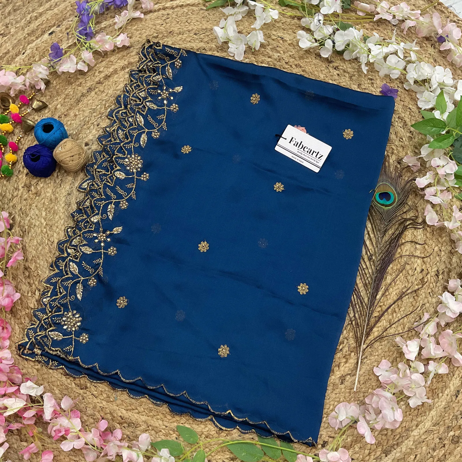 Beautiful Embroidery & Beads work Rangoli Dupatta for women | Only Dupatta RangoliDup - Image 16