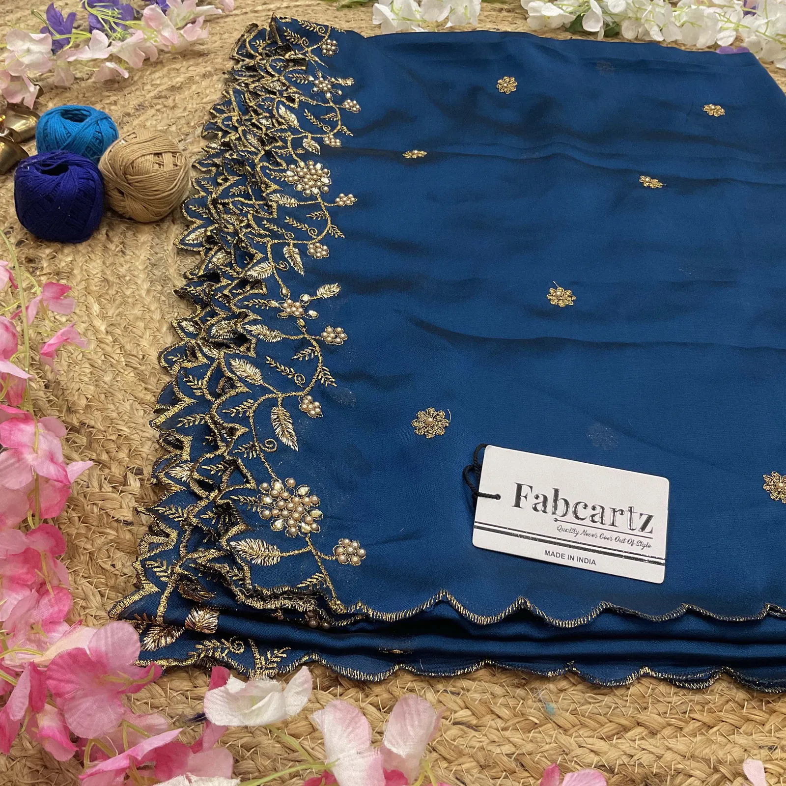 Beautiful Embroidery & Beads work Rangoli Dupatta for women | Only Dupatta RangoliDup - Image 17