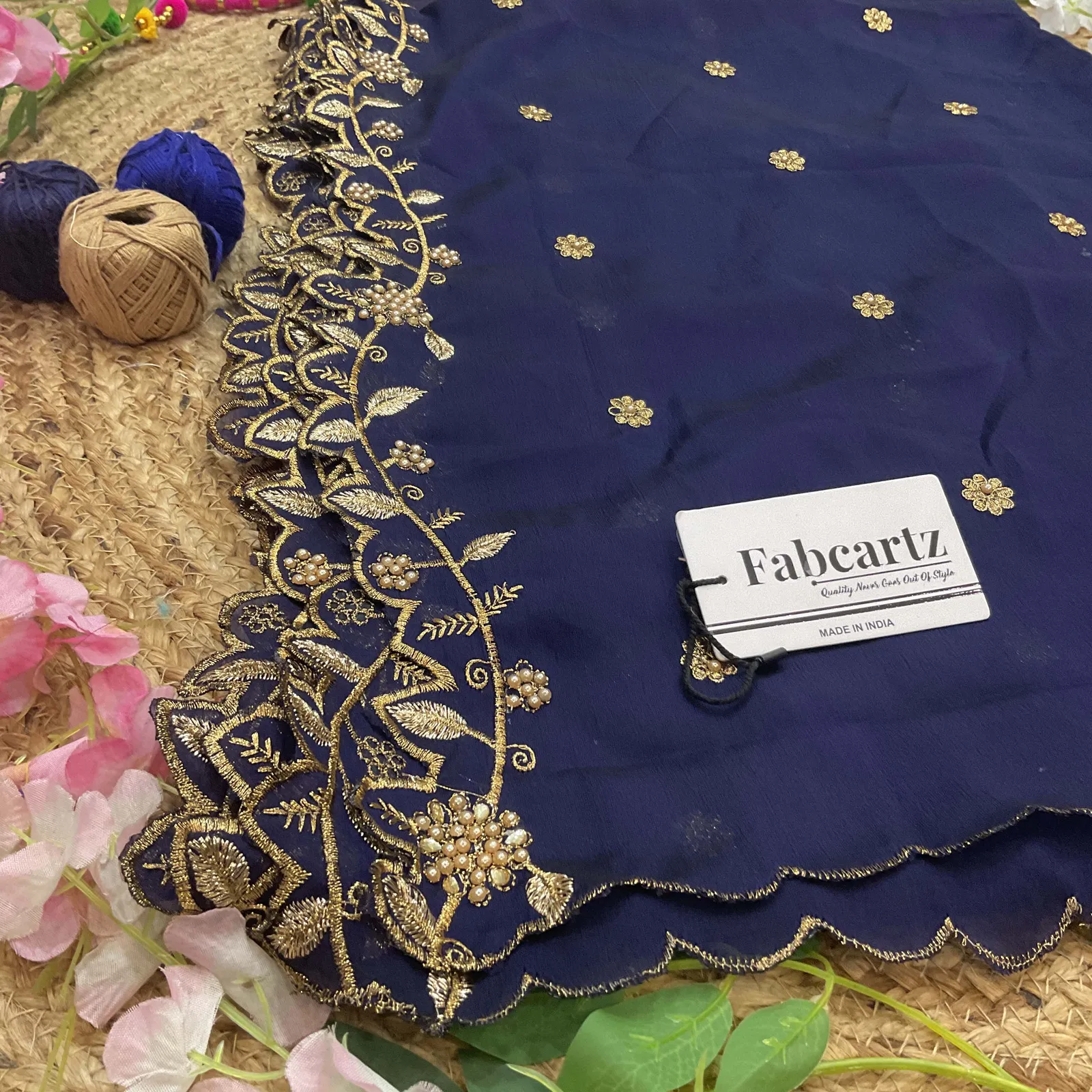 Beautiful Embroidery & Beads work Rangoli Dupatta for women | Only Dupatta RangoliDup - Image 20