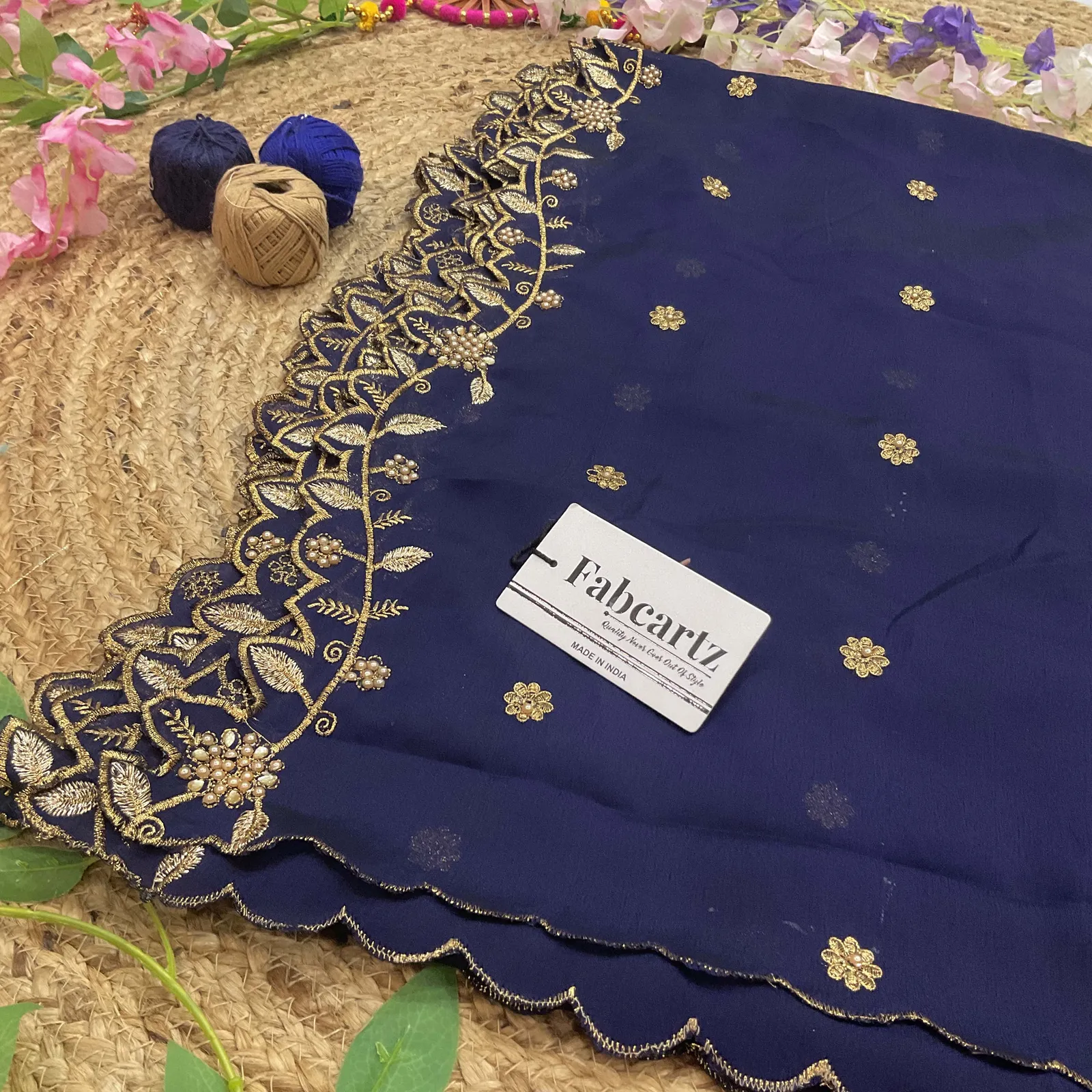 Beautiful Embroidery & Beads work Rangoli Dupatta for women | Only Dupatta RangoliDup - Image 21