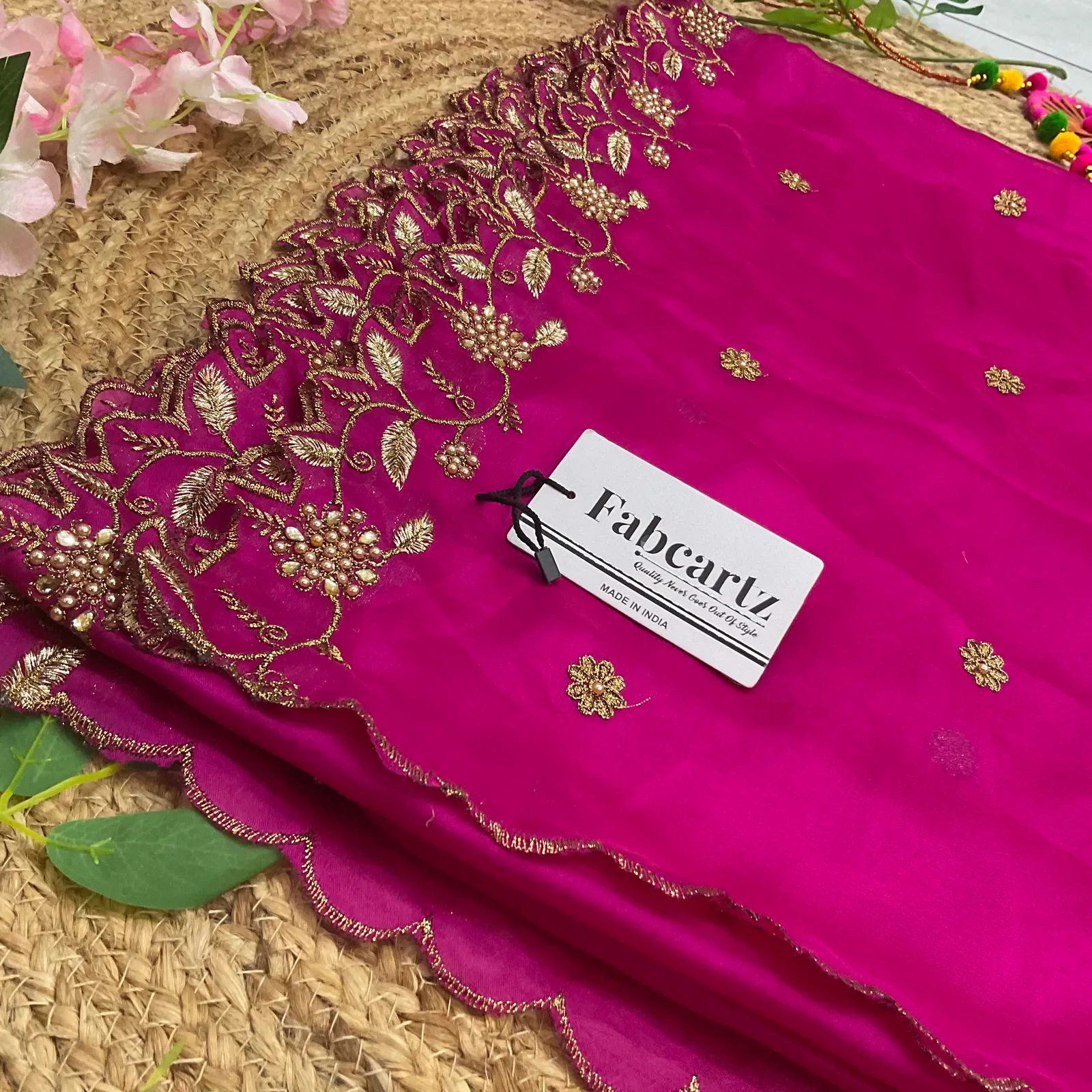 Beautiful Embroidery & Beads work Rangoli Dupatta for women | Only Dupatta RangoliDup - Image 29