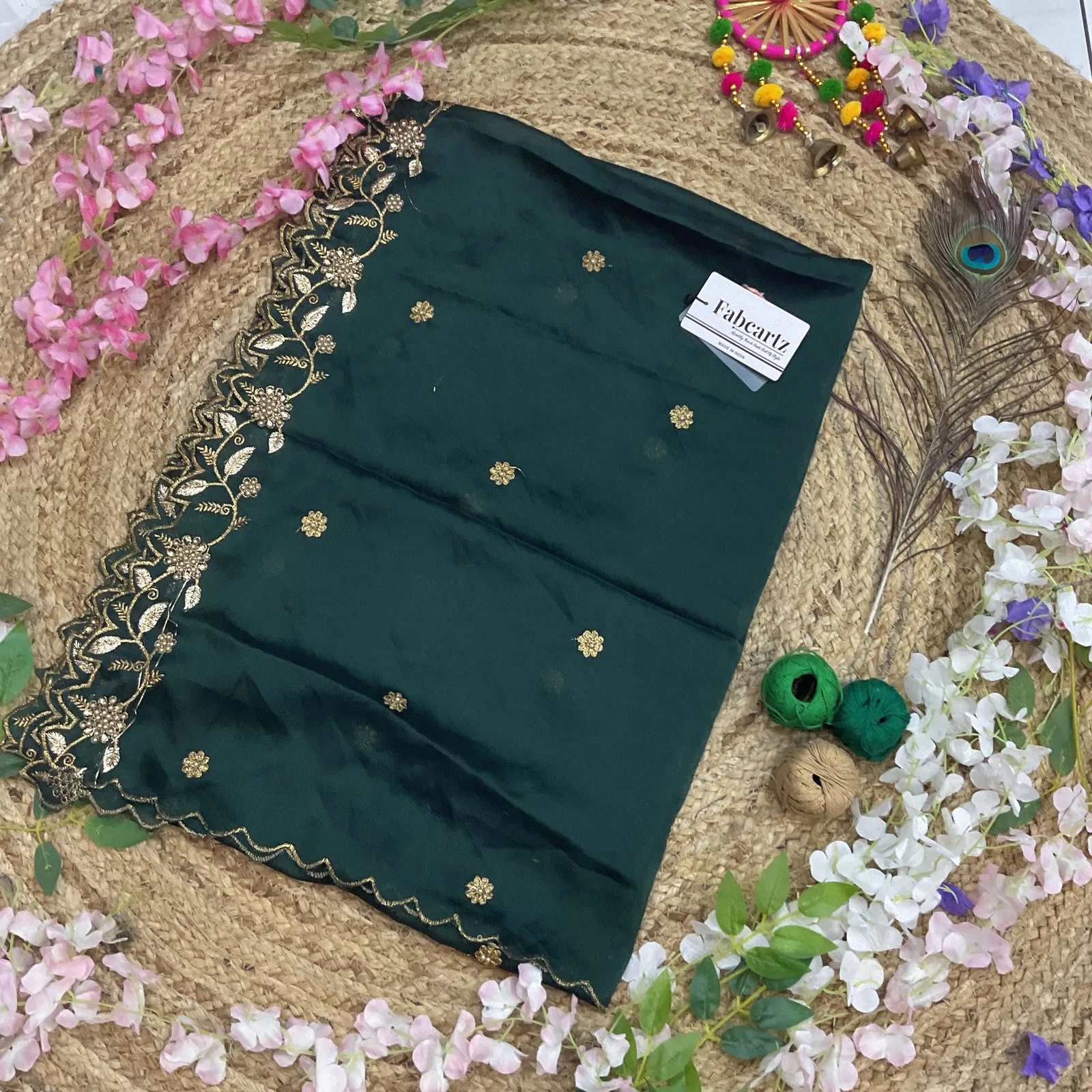 Beautiful Embroidery & Beads work Rangoli Dupatta for women | Only Dupatta RangoliDup - Image 3