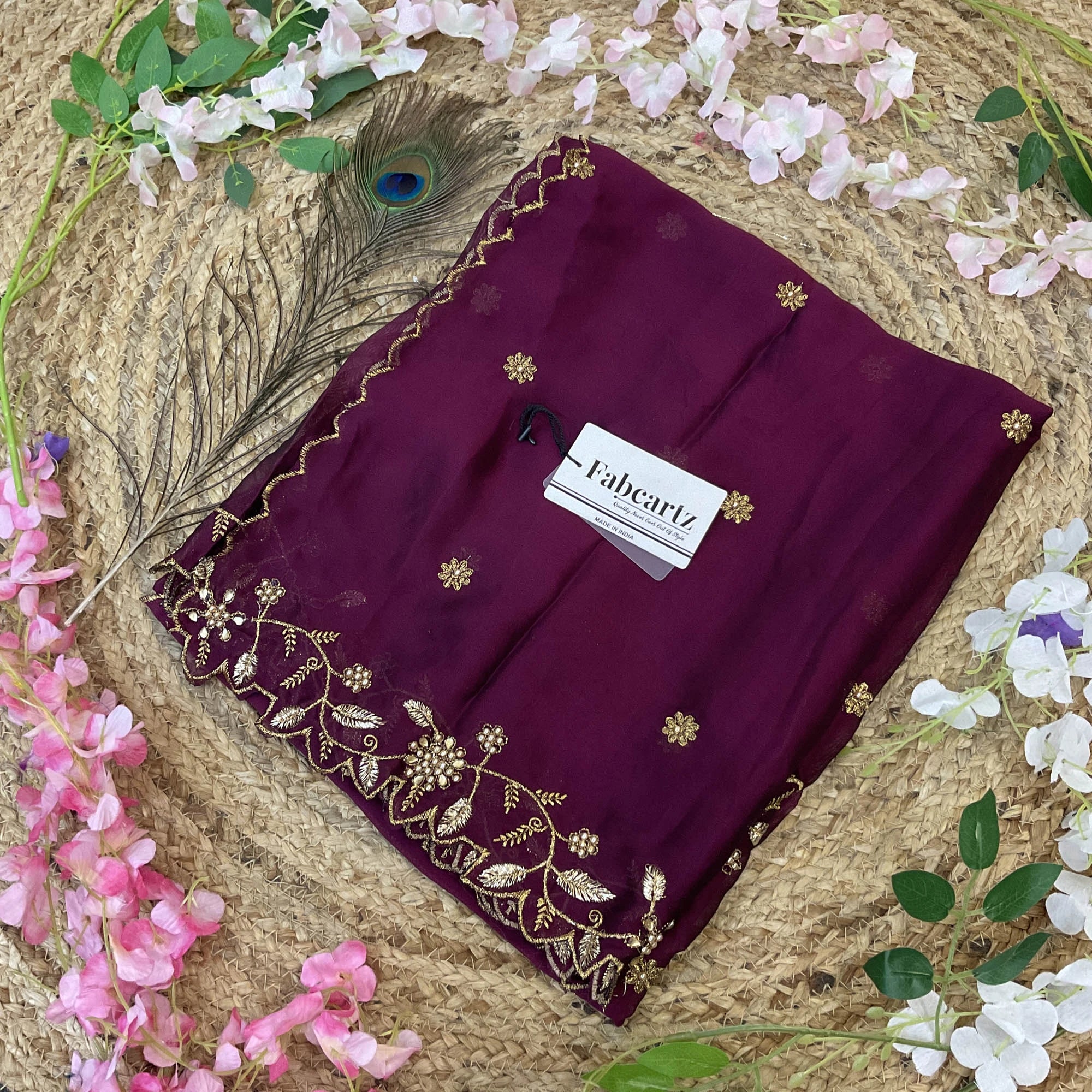 Beautiful Embroidery & Beads work Rangoli Dupatta for women | Only Dupatta RangoliDup - Image 30