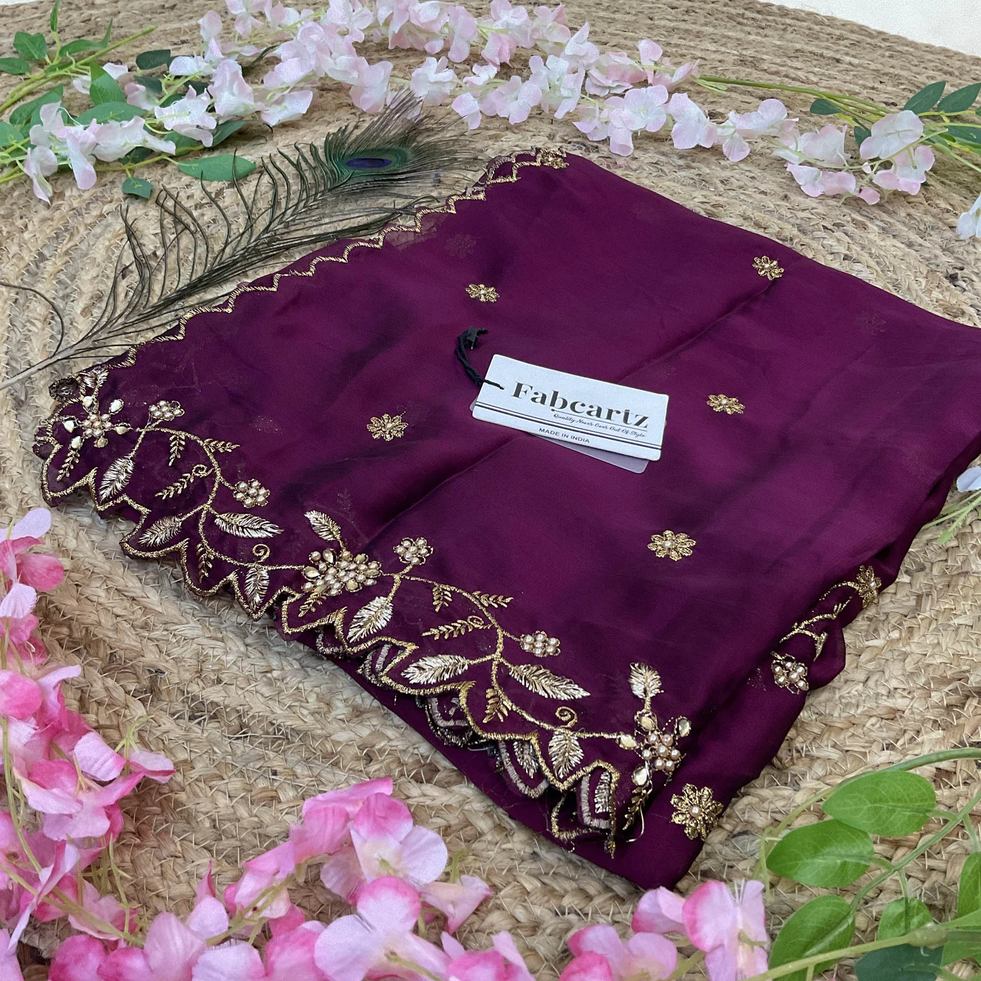 Beautiful Embroidery & Beads work Rangoli Dupatta for women | Only Dupatta RangoliDup - Image 32