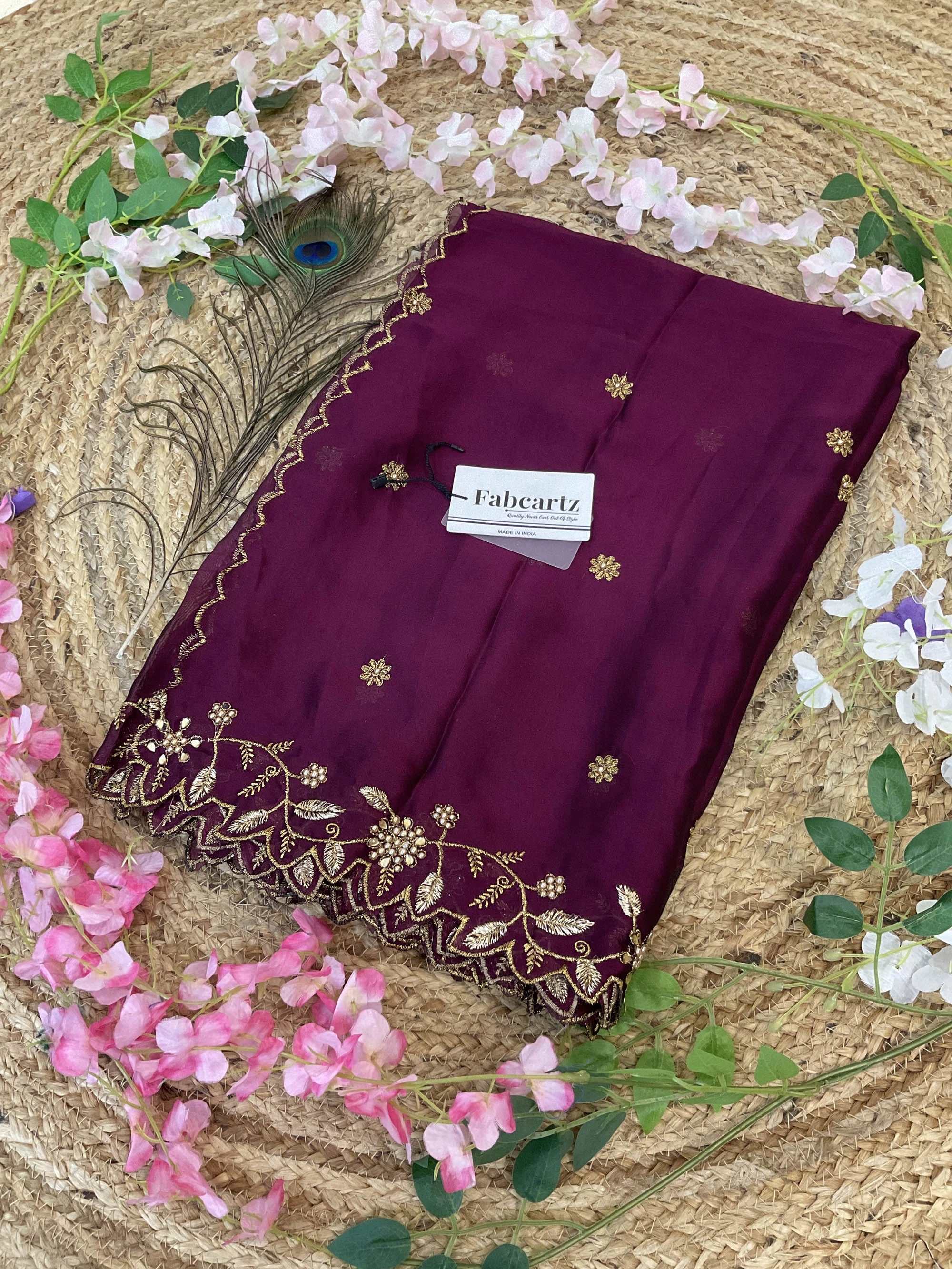 Beautiful Embroidery & Beads work Rangoli Dupatta for women | Only Dupatta RangoliDup - Image 33