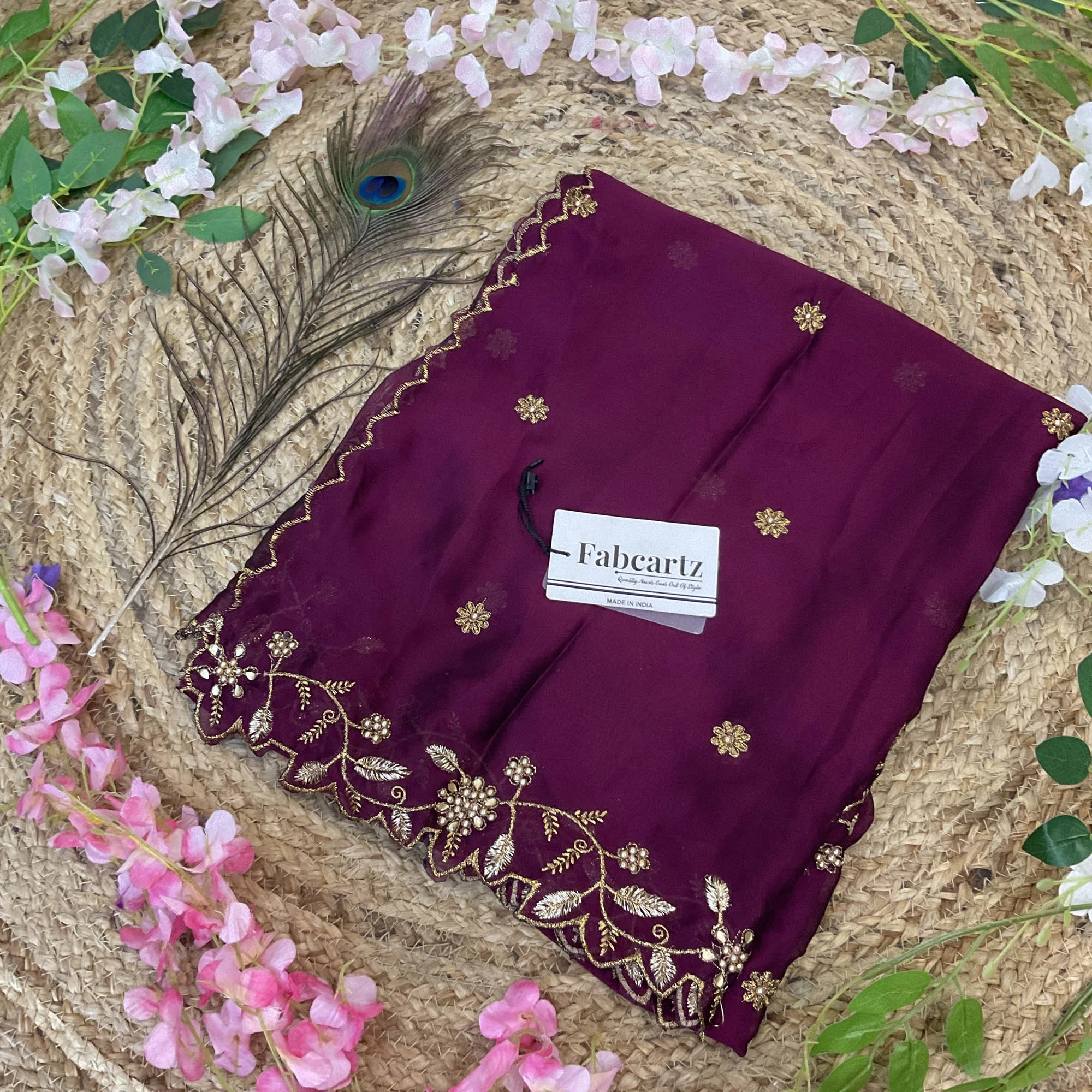 Beautiful Embroidery & Beads work Rangoli Dupatta for women | Only Dupatta RangoliDup - Image 34