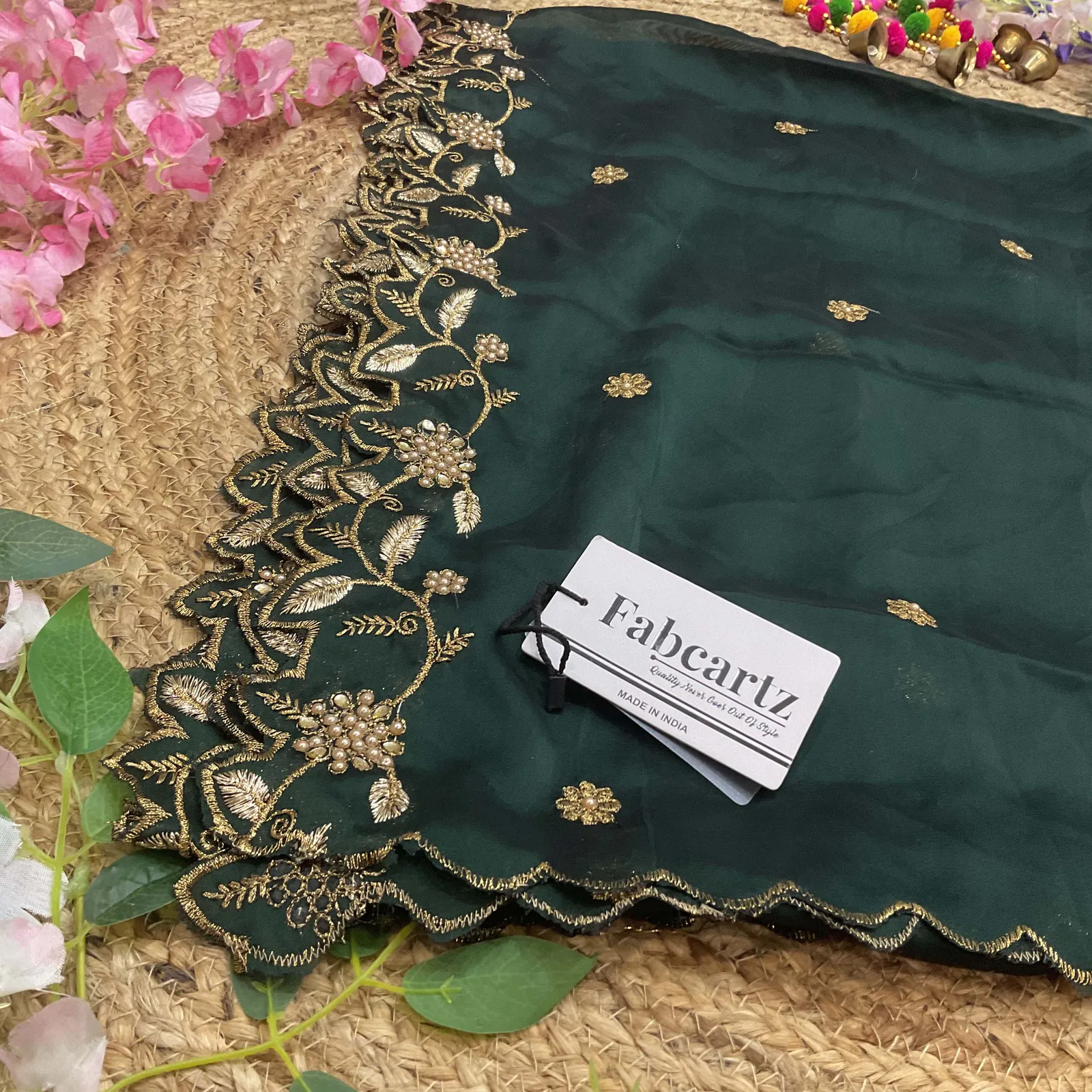 Beautiful Embroidery & Beads work Rangoli Dupatta for women | Only Dupatta RangoliDup - Image 4