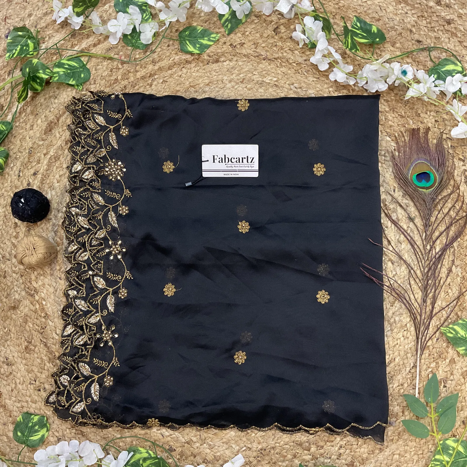 Beautiful Embroidery & Beads work Rangoli Dupatta for women | Only Dupatta RangoliDup - Image 6