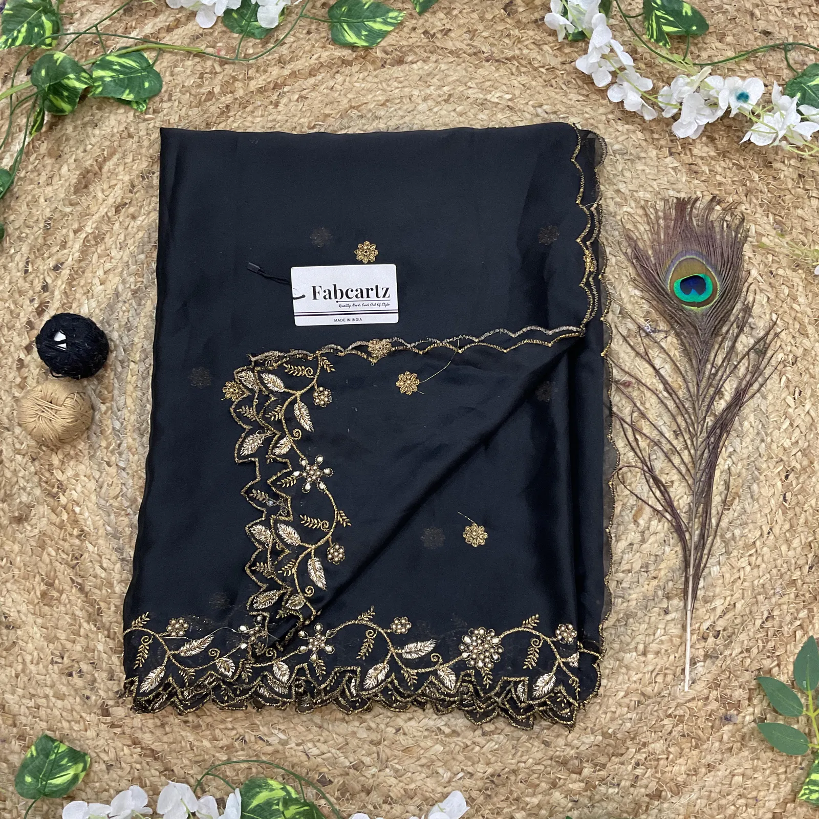 Beautiful Embroidery & Beads work Rangoli Dupatta for women | Only Dupatta RangoliDup - Image 7