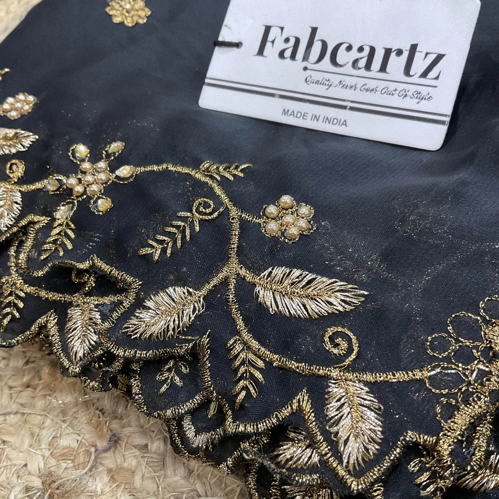 Beautiful Embroidery & Beads work Rangoli Dupatta for women | Only Dupatta RangoliDup - Image 9