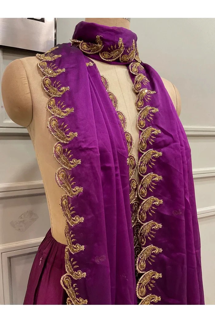 Beautiful Embroidery Rangoli Dupatta for women | Only Dupatta BadeMorwali Dup - Image 3