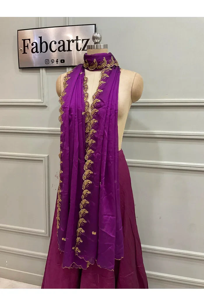 Beautiful Embroidery Rangoli Dupatta for women | Only Dupatta BadeMorwali Dup - Image 4