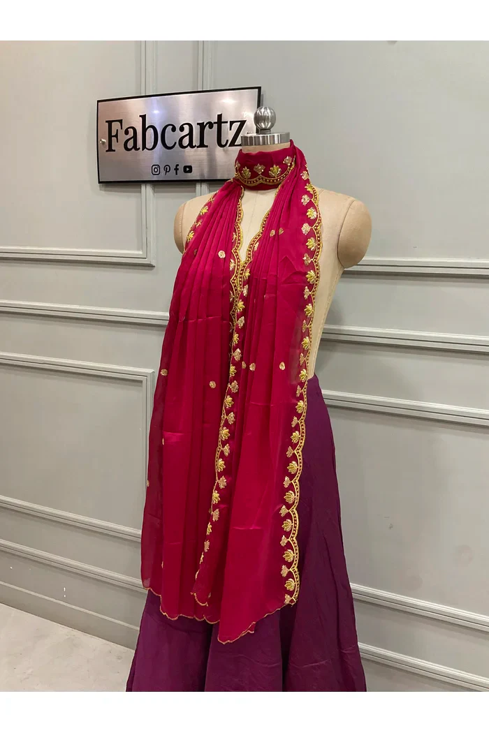 Beautiful Embroidery work Rangoli Dupatta for women | Only Dupatta Juhi Dup - Image 4