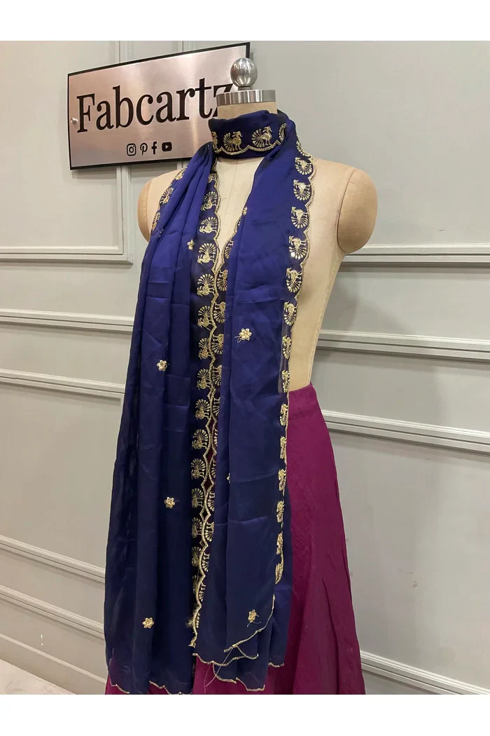 Beautiful Embroidery Rangoli Dupatta for women | Only Dupatta Chote Morwali Dup - Image 22