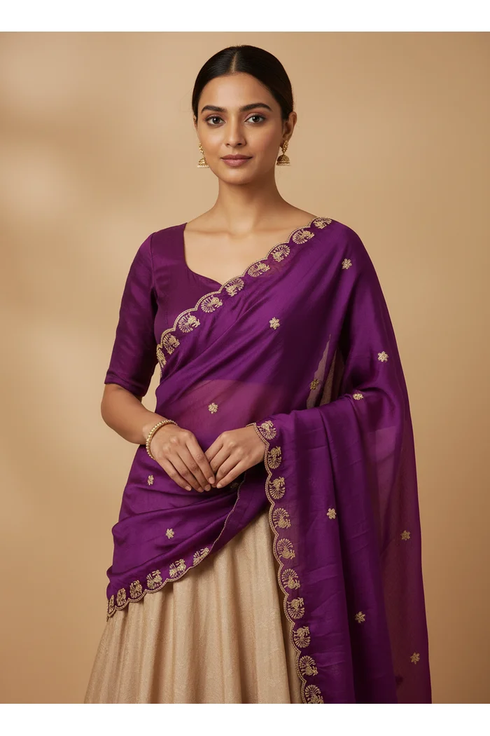 Beautiful Embroidery Rangoli Dupatta for women | Only Dupatta Chote Morwali Dup - Image 7