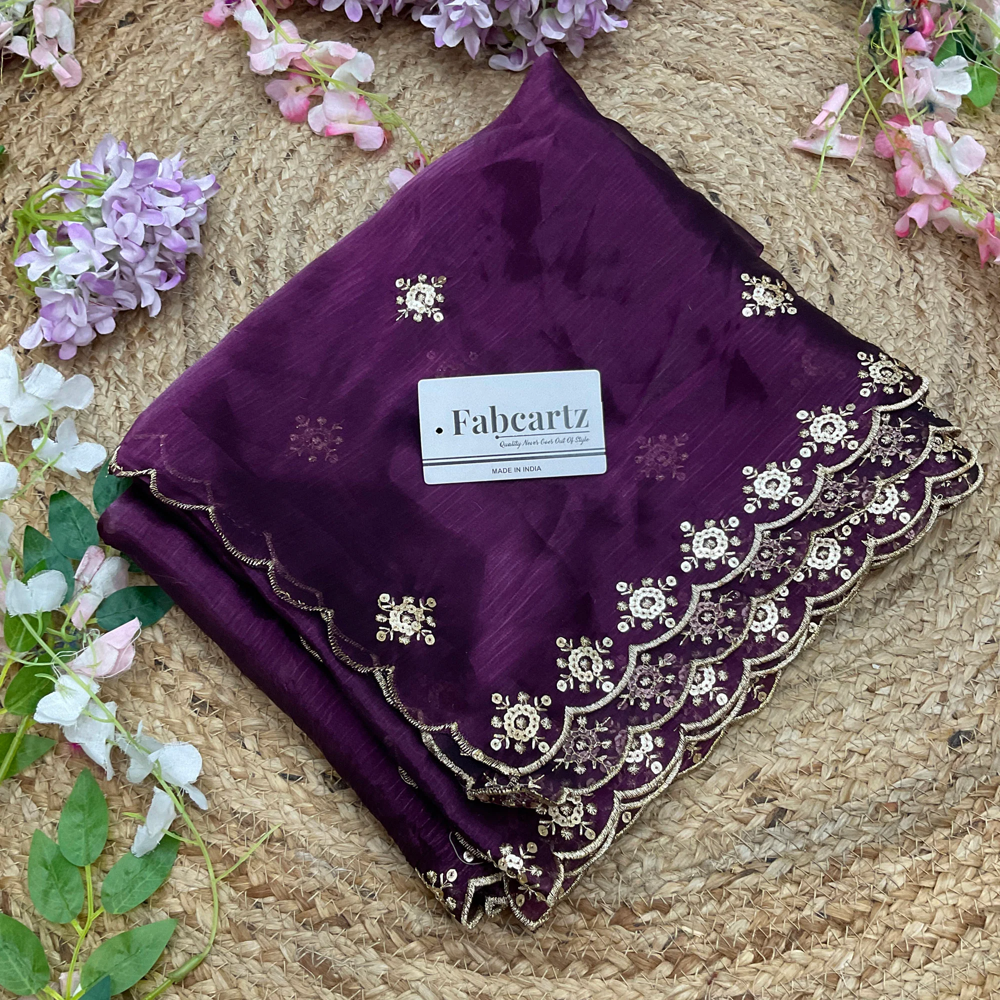 Beautiful Embroidery work & Jimmy choo Dupatta for women | Only Dupatta Jimmy Choo Dup - Image 6