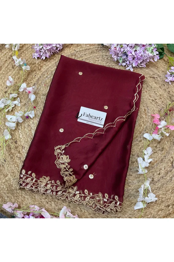 Beautiful Embroidery work Rangoli Dupatta for women | Only Dupatta BiliPatra Dup - Image 20