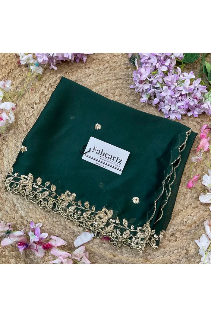 Beautiful Embroidery work Rangoli Dupatta for women | Only Dupatta BiliPatra Dup - Image 5