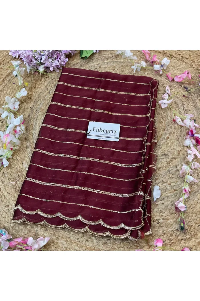 Beautiful Embroidery work Rangoli Dupatta for women | Only Dupatta Hyderabadi Dup - Image 19