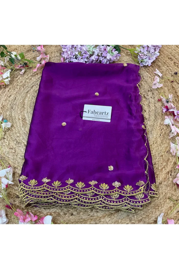 Beautiful Embroidery work Rangoli Dupatta for women | Only Dupatta Juhi Dup - Image 10