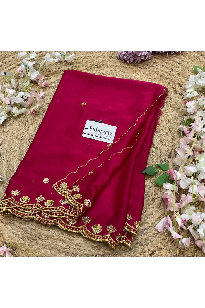 Beautiful Embroidery work Rangoli Dupatta for women | Only Dupatta Juhi Dup - Image 35