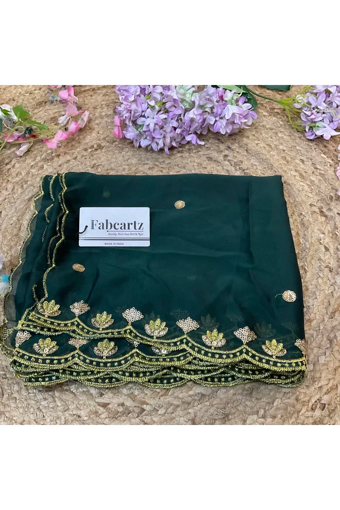 Beautiful Embroidery work Rangoli Dupatta for women | Only Dupatta Juhi Dup - Image 6