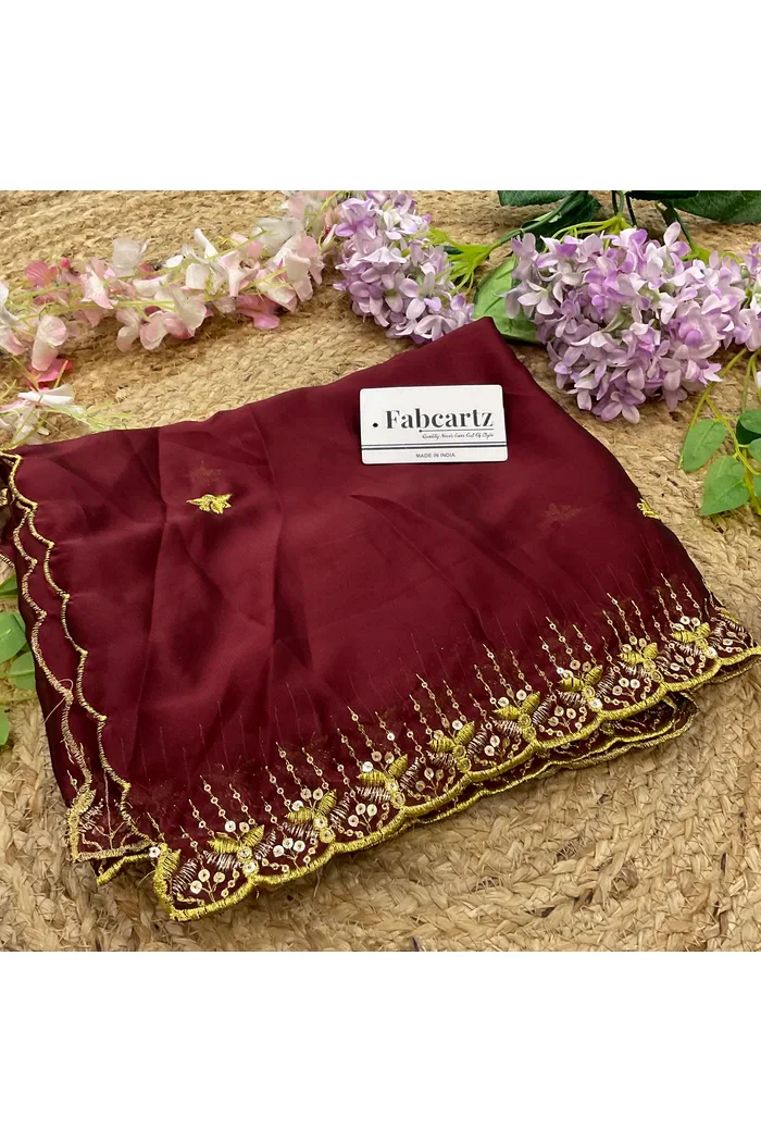 Beautiful Embroidery work Rangoli Dupatta for women | Only Dupatta Kalyani Dup - Image 18