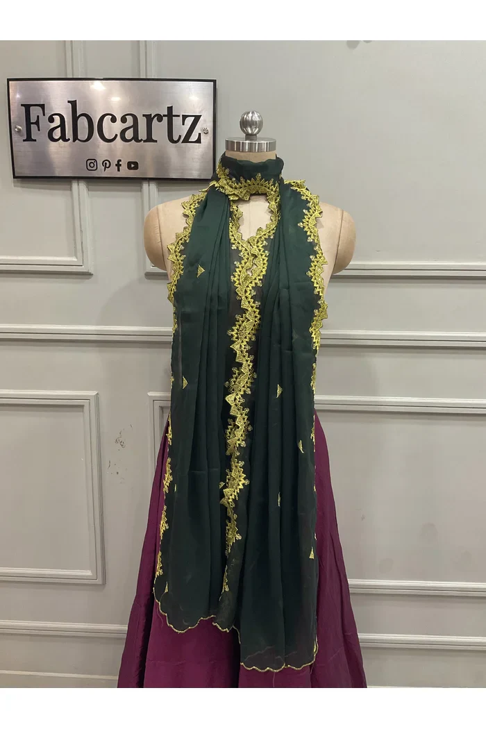 Beautiful Embroidery work Rangoli Dupatta for women | Only Dupatta LineShower Dup - Image 2
