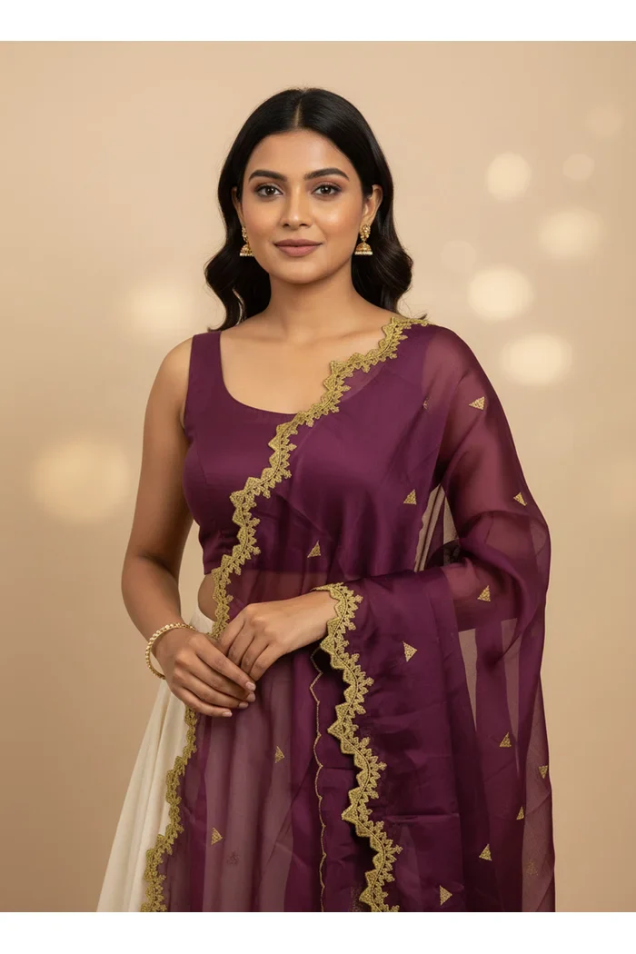 Beautiful Embroidery work Rangoli Dupatta for women | Only Dupatta LineShower Dup - Image 29