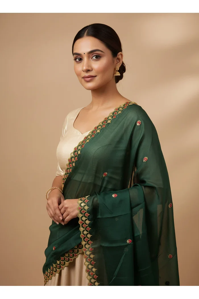 Beautiful Embroidery work Rangoli Dupatta for women | Only Dupatta Pranavi Dup