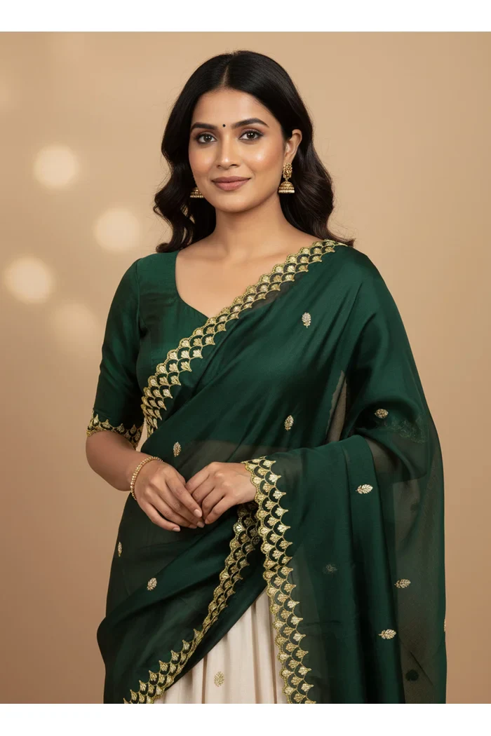 Beautiful Embroidery work Rangoli Dupatta for women | Only Dupatta Pranavi Dup - Image 7