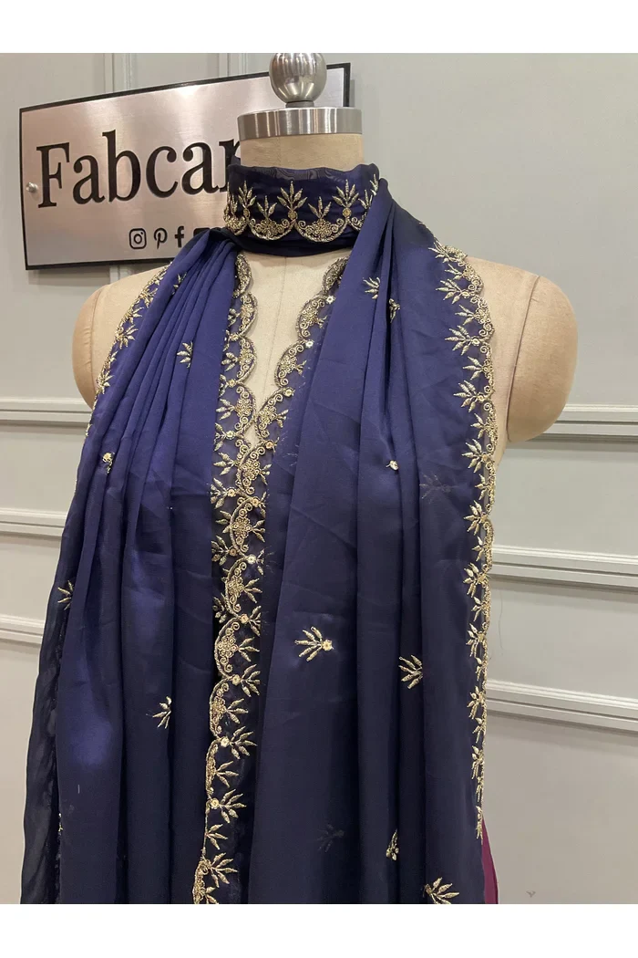 Beautiful Embroidery work Rangoli Dupatta for women | Only Dupatta Rashmika Dup - Image 12