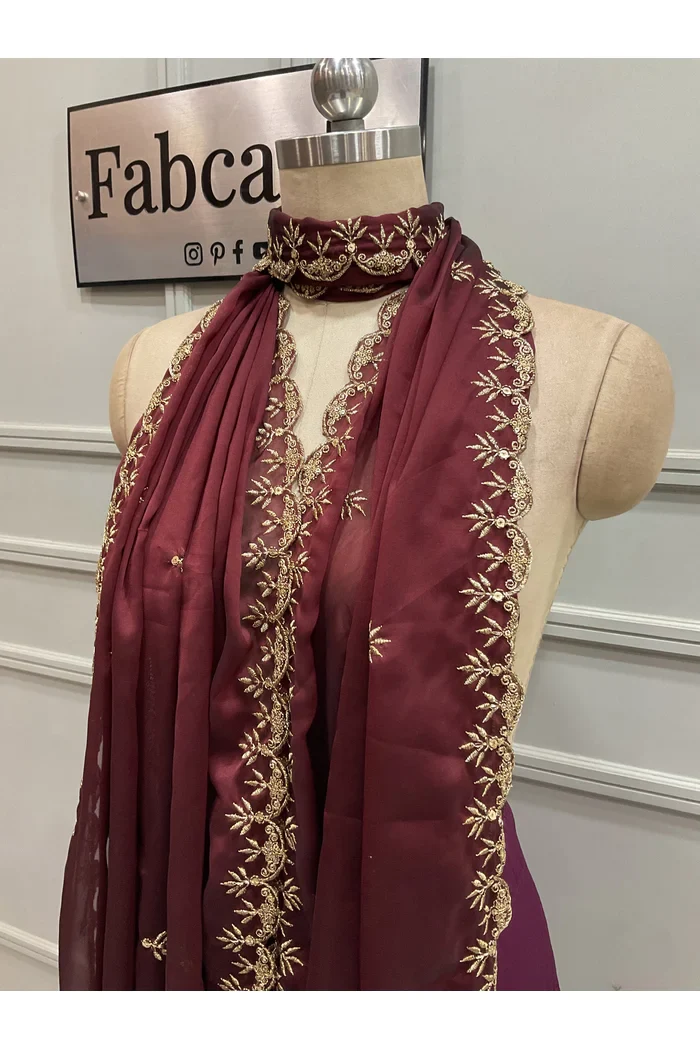 Beautiful Embroidery work Rangoli Dupatta for women | Only Dupatta Rashmika Dup - Image 6
