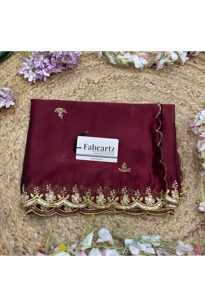 Beautiful Embroidery Work Rangoli Dupatta for women | Only Dupatta Veona Dup GT - Image 14