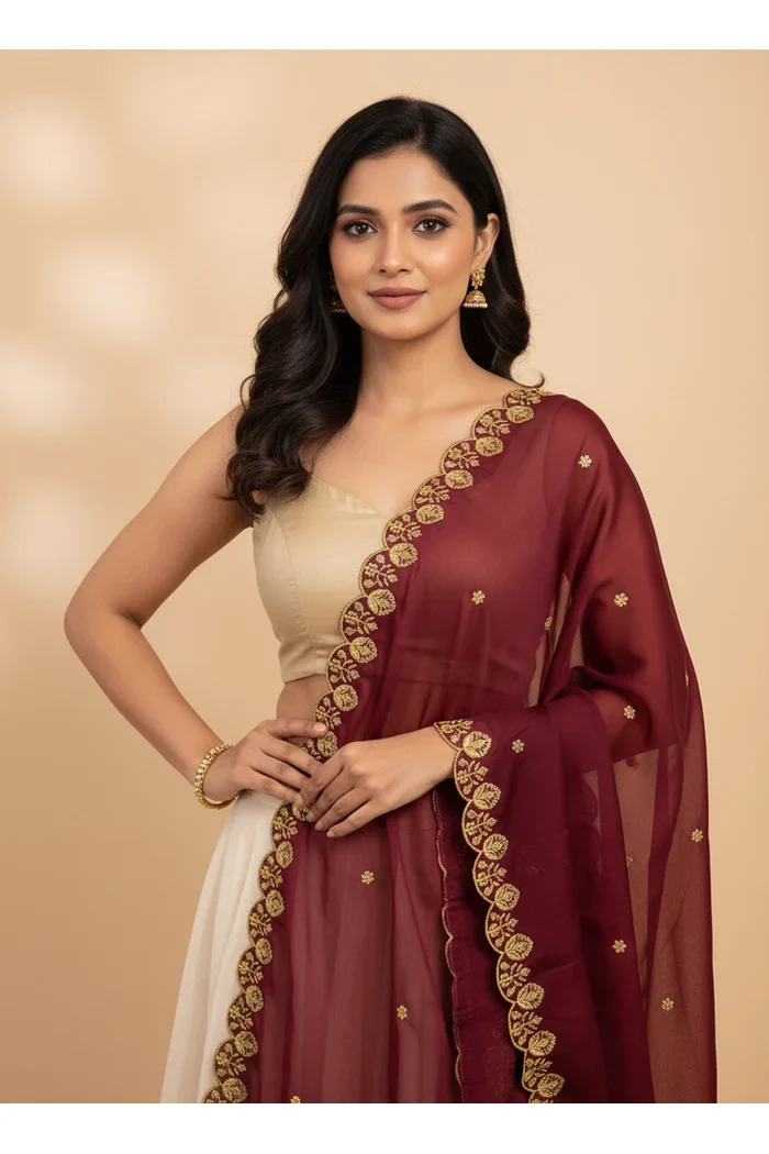 Beautiful Embroidery work Rangoli Dupatta for women | Only Dupatta Starwars Dup - Image 11