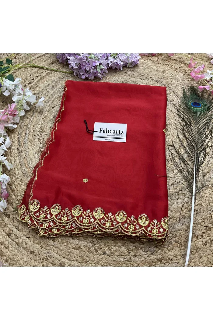 Beautiful Embroidery work Rangoli Dupatta for women | Only Dupatta Starwars Dup - Image 40