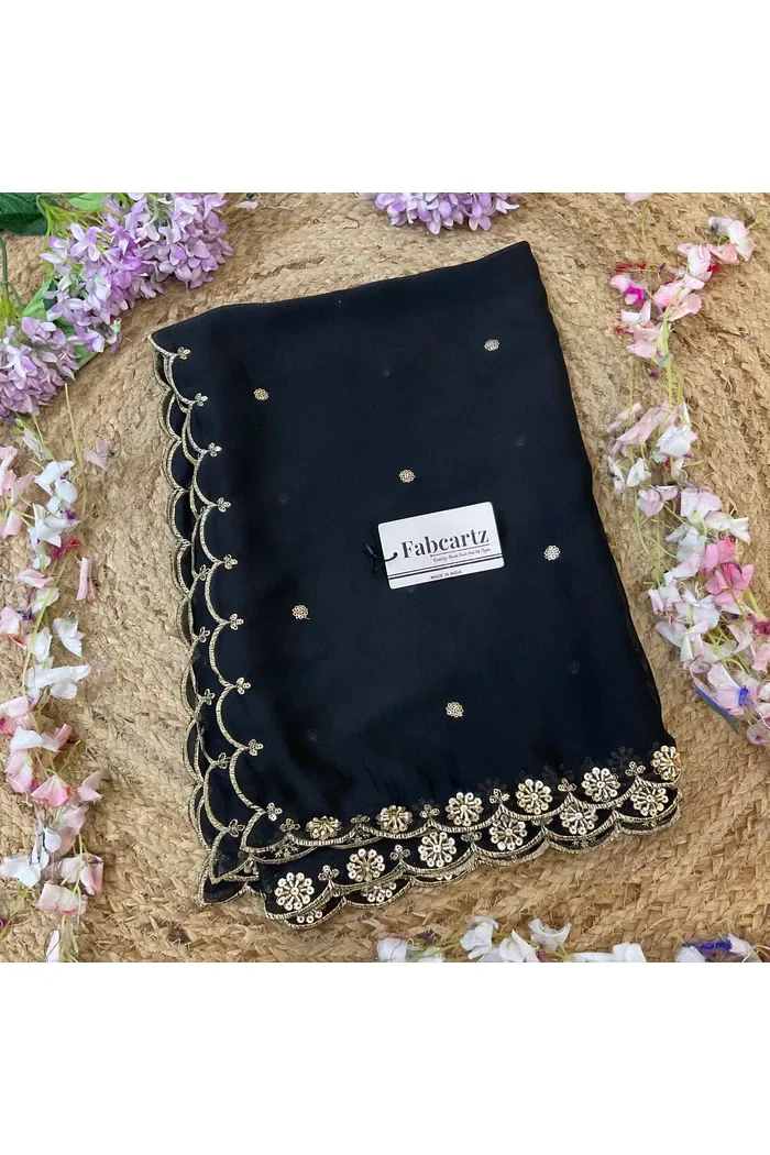 Beautiful Hand work and Beads work Rangoli Dupatta for women | Only Dupatta Dharani Dup - Image 12